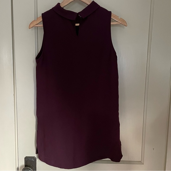 Ann Taylor Factory Maroon High Neck Tunic Blouse - Picture 4 of 6